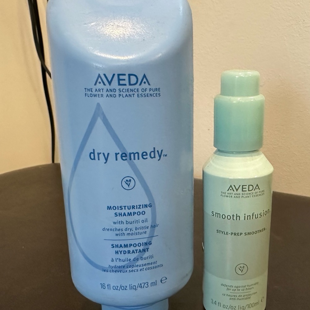 Aveda moisturizing shampoo and smoothing cream